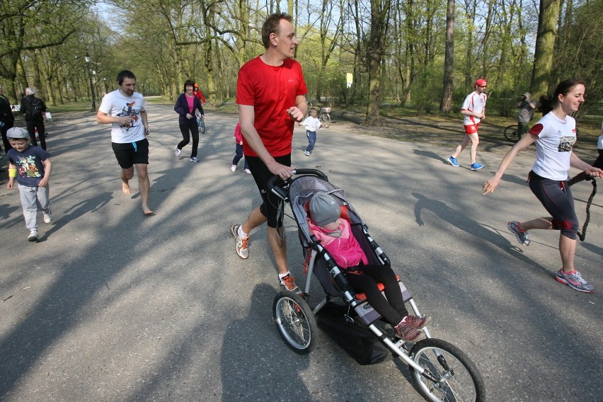 Parkrun Łódź w parku Poniatowskiego - 25 kwietnia 2015