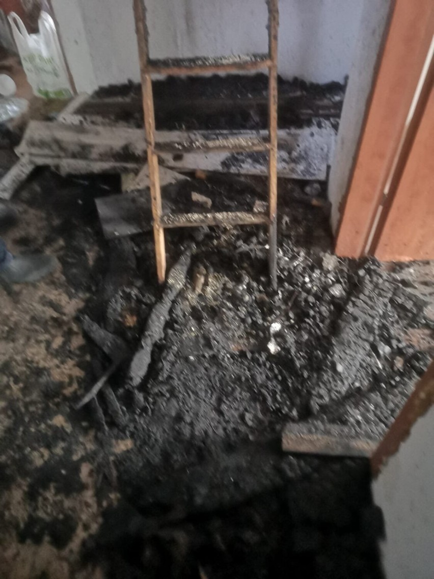 Pożar i straty po pożarze w Żegiestowie