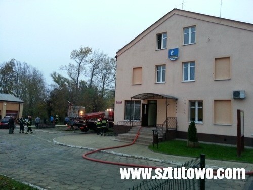 Pożar budynku urzędu gminy Sztutowo