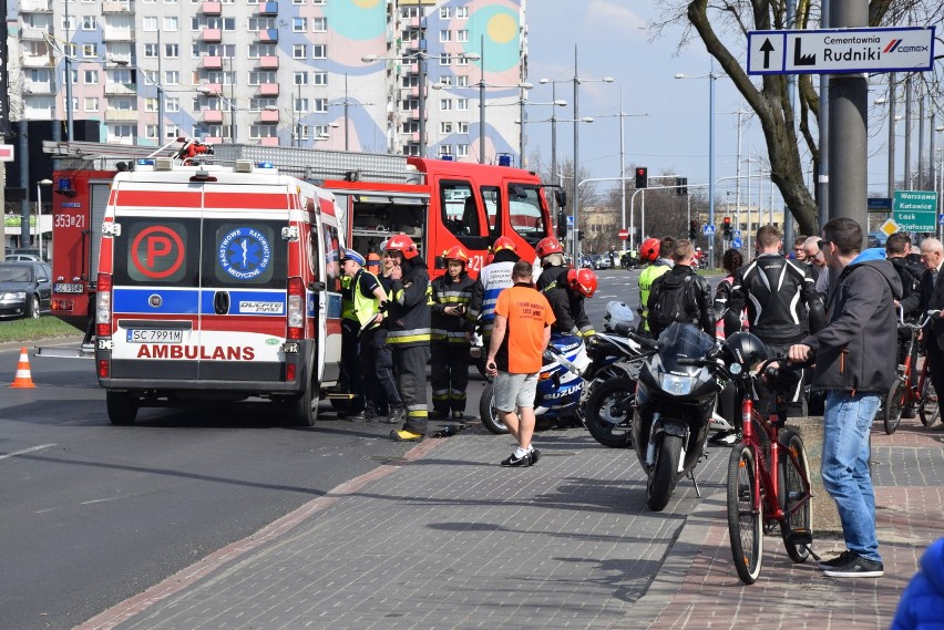 Wypadek motocyklistów na DK 1 w Częstochowie