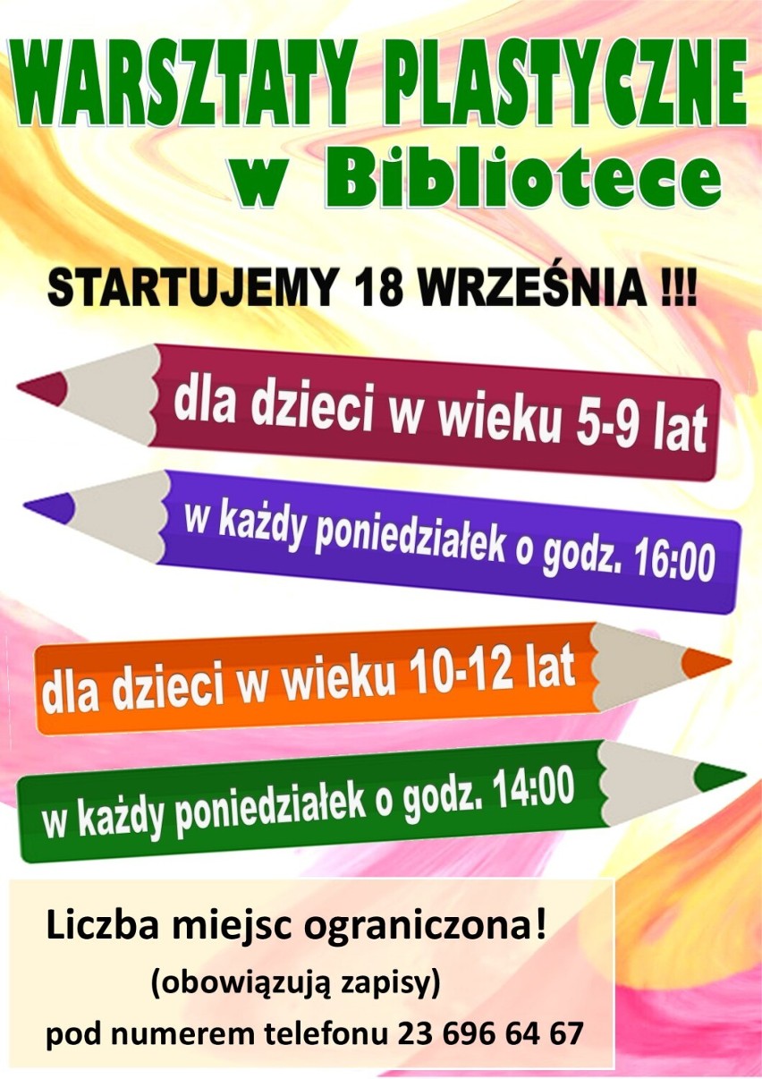 Gminna Biblioteka Publiczna w Rybnie zaprasza na zajęcia dla dzieci!