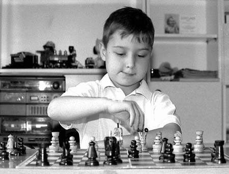 8-letni Darek awansował do narodowej kadry szachistów. Fot. LUCYNA USIŃSKA