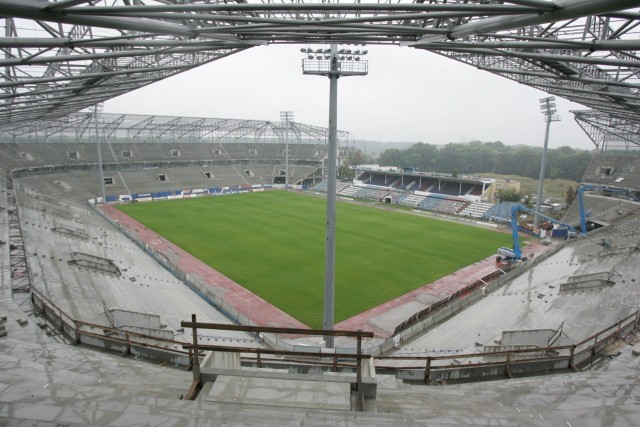 Budowa stadionu w Zabrzu - stan na wrzesień 2013