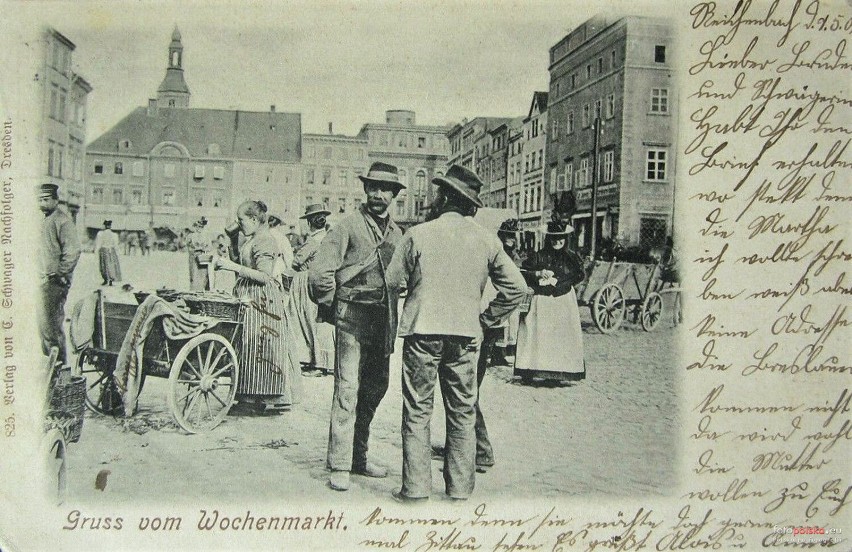 Lata 1900-1902 

Cotygodniowy targ na dzierżoniowskim Rynku