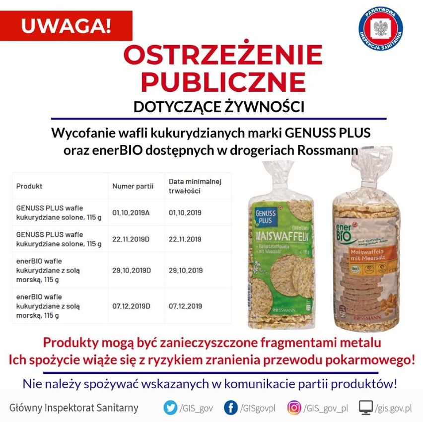 To już kolejne partie wafli kukurydzianych, przed którymi...