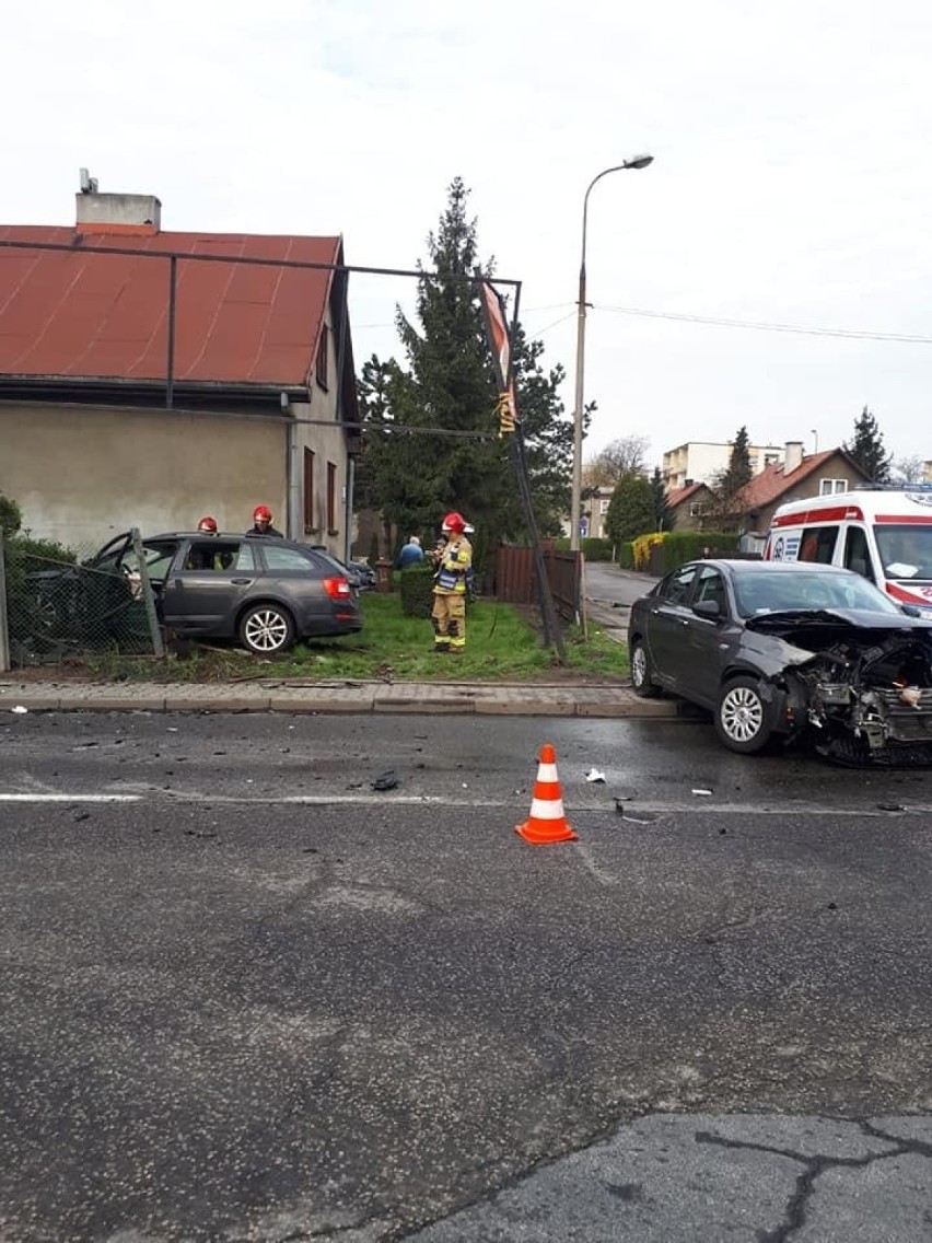 Wypadek na ulicy Morelowej w Katowicach