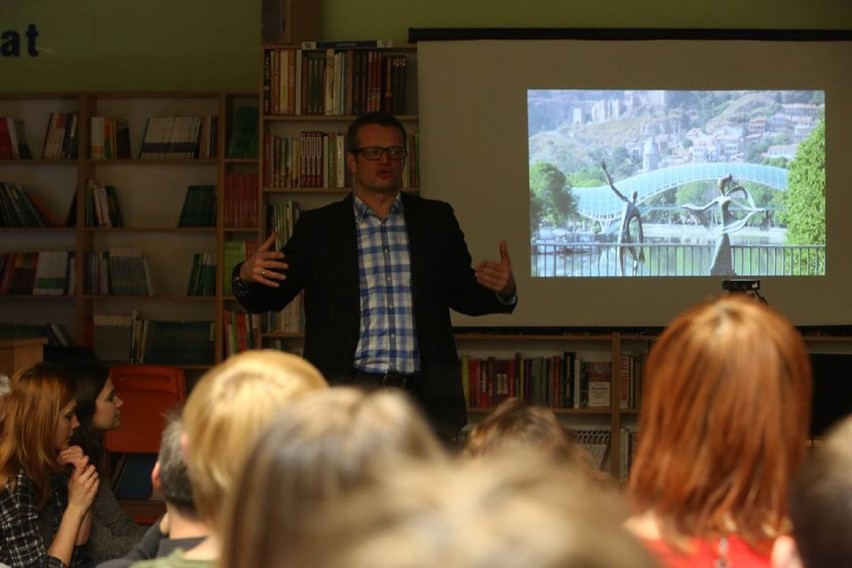 Marcin Meller w Księgarni Edukacyjnej w Zawierciu