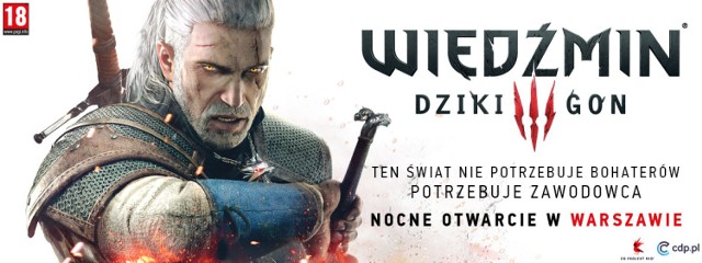 Wiedźmin 3: Dziki Gon. Będzie nocna premiera w Warszawie [ZAPOWIEDŹ]