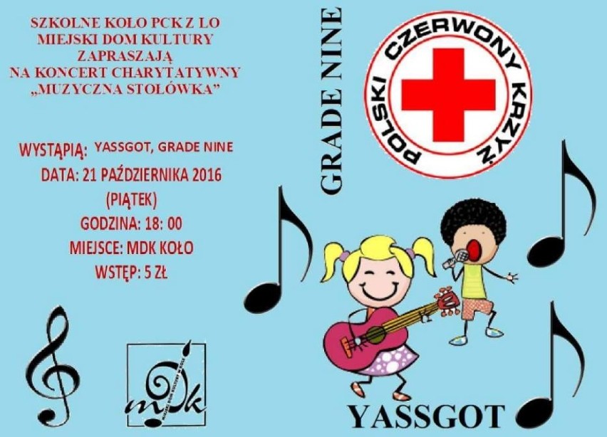 Koncert charytatywny "Muzyczna stołówka"
21 października...