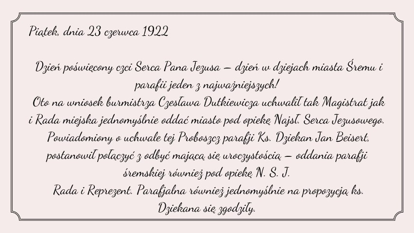 Fragment z Kroniki Miasta Śremu z lat 1921-1922 z zasobów...