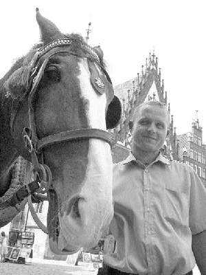 Fot. Tomasz Gola Piotr Daszczyński sam paszportu nie posiada, ale koń, którym powozi, od dwóch miesięcy ma taki dokument.