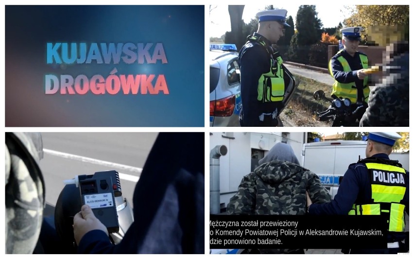 Kujawska Drogówka. Pijany motorowerzysta jechał drogą pod Aleksandrowem Kujawskim [odcinek 1 - wideo]