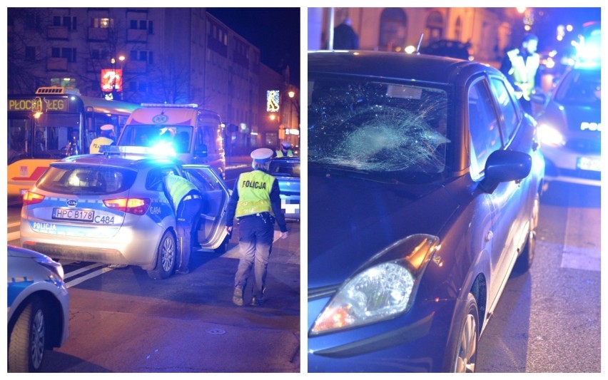 Wypadek na ulicy Chopina we Włocławku. 16-latek potrącony na pasach [zdjęcia]