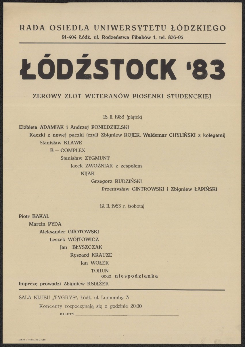 02.1983

Łódźstock'83
- klub Tygrys