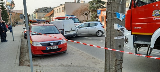 Do wypadku doszło na ulicy Kościuszki w Lipnie