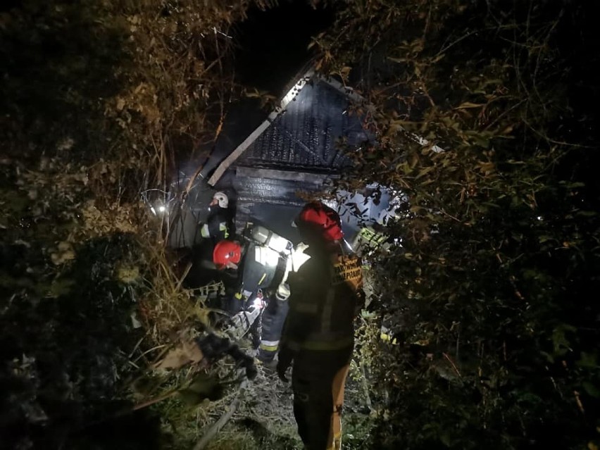 Nocny pożar. Strażacy z Goleniowa i okolic znów w akcji