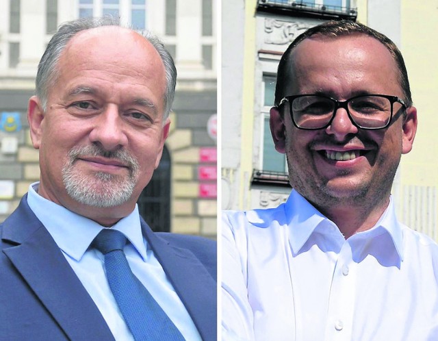 Kazimierz Koprowski (z lewej) i Tomasz Olszówka ubiegać się będą o stanowisko prezydenta Tarnowa. Innym miejscem ich pojedynku będzie okręg nr 1, gdzie powalczą o mandaty radnych