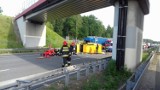 Wypadek na A1: W iveco na rybnickich tablicach wystrzeliła opona! ZDJĘCIA