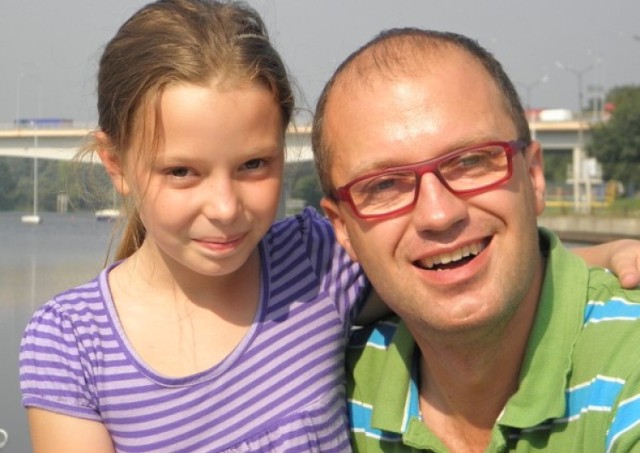 Kamil Zaremba i jego córka Sara