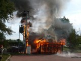 Groźny pożar w Ostródzie. Palił się transformator [ZDJĘCIA]