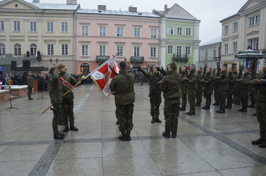 Przysięga żołnierzy 9. Łódzkiej Brygady Obrony Terytorialnej...