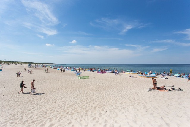 Plaża zachodnia w Ustce.