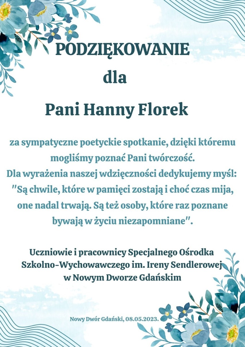 Hanna Florek - ludowa twórczyni w Specjalnym Ośrodku Szkolno - Wychowawczym