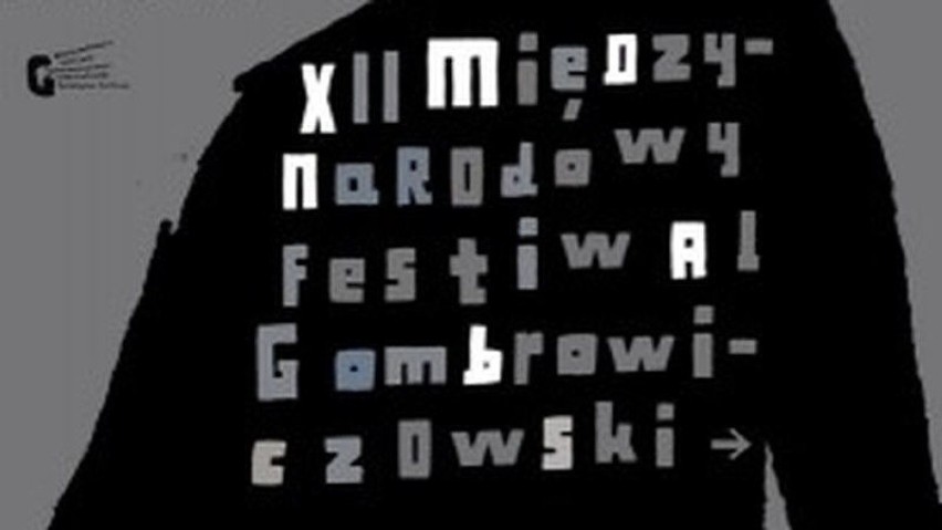 Plakat XII Międzynarodowego Festiwalu Gombrowiczowskiego w...