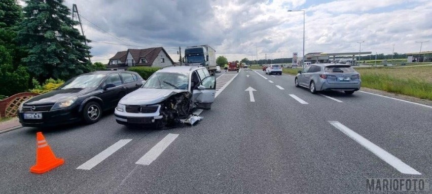 Wypadek na DK 46 w Bierdzanach.