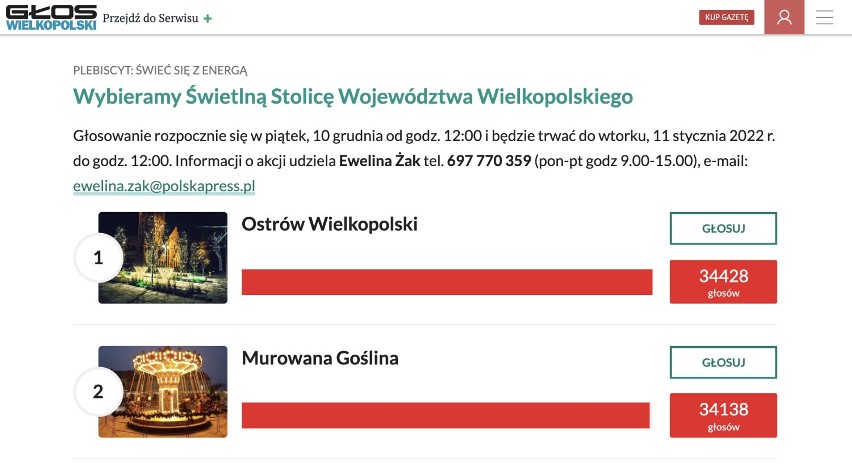 Murowana Goślina ma szansę zostać świetlną stolicą Wielkopolski. Potrzebuje Waszych głosów!