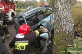 Wypadki w powiecie chojnickim: Fiatem i ciężarówką w drzewo [ZDJĘCIA]