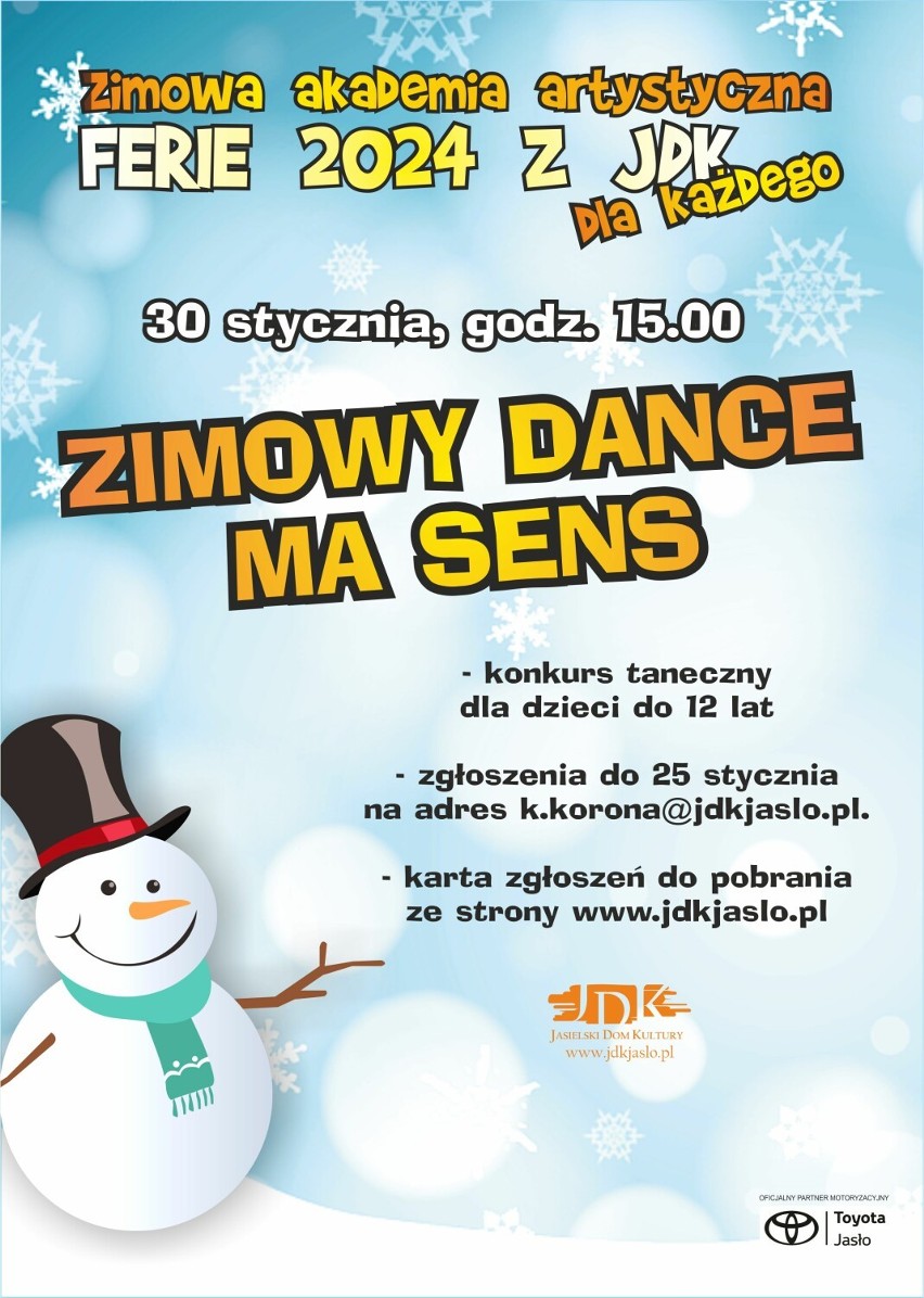 Konkurs taneczny w Jasielskim Domu Kultury „Zimowy dance ma sens”