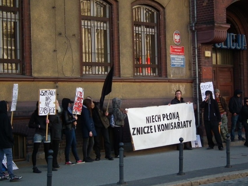 Poznań: Protest anarchistów przeciw brutalności policji