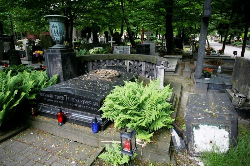 Zniszczone groby w Katowicach - grób Józefa Rymera został...