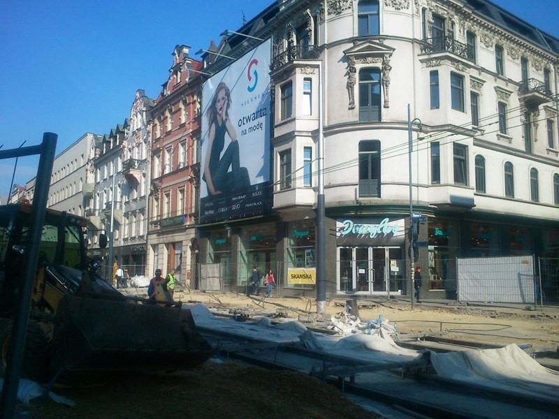 Reklama Silesia City Center przy ulicy 3 Maja w Katowicach