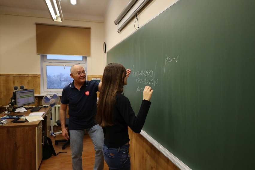 Lekcja matematyki w Społecznym LO w Szczecinku