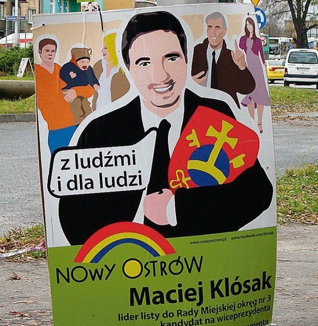 Maciej Klósak bezprawnie wykorzystał na plakacie wyborczym herb miasta