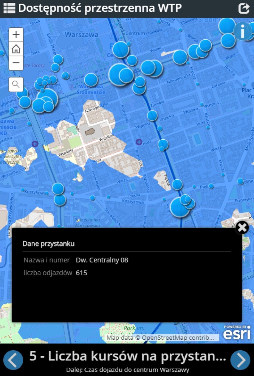 Mapa Warszawy pokaże Ci, jak szybko dojedziesz do centrum