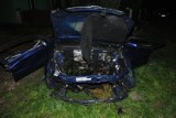 Wypadek w Spławach: Opel uderzył w przepust, cztery osoby w szpitalu (ZDJĘCIA)