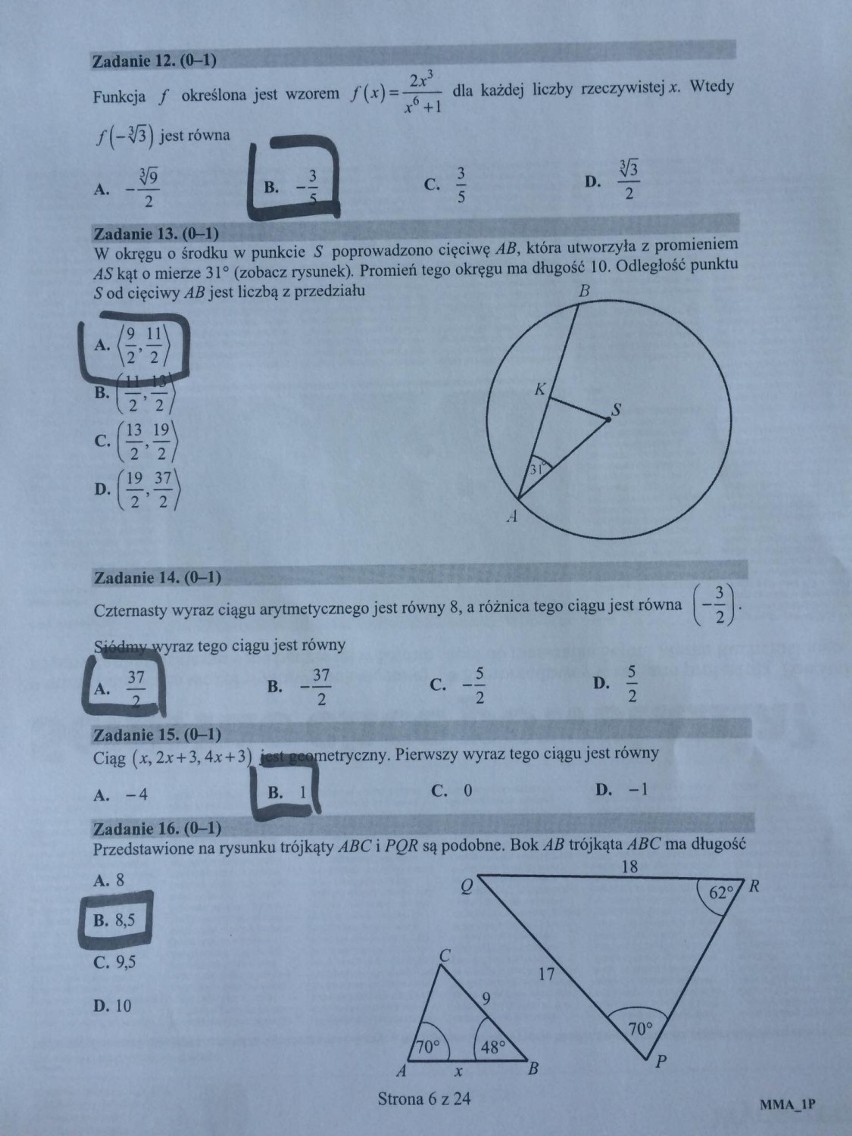 Matura z matematyki 2016: arkusze PDF, klucz odpowiedzi