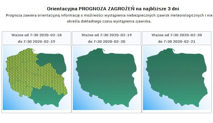 IMGW opublikowało prognozę zagrożeń meteorologicznych na...