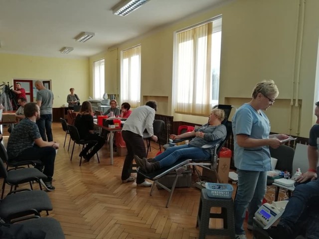 Akcja Honorowego Krwiodawstwa w Starostwie Powiatowym w Jędrzejowie.