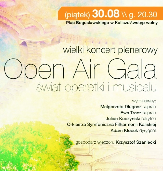 Open Air Gala w Kaliszu odbędzie się na Planu Bogusławskiego