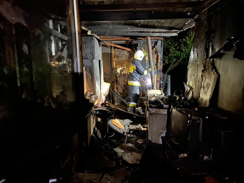 Pożar baraku mieszkalnego w Czesławicach pod Gołańczą