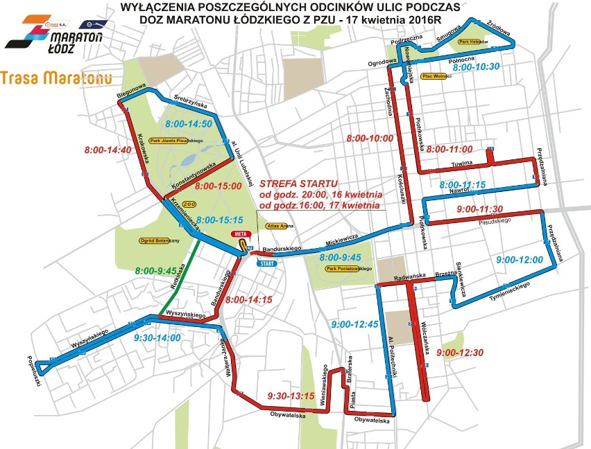 Łódź Maraton w 2016 [MAPA, TRASA]