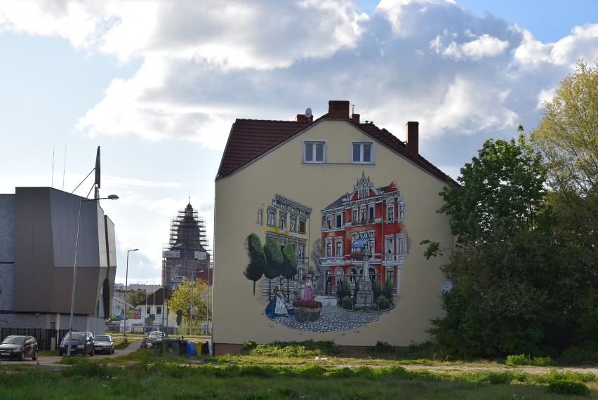 Nowy mural w Gorzowie. Nawiązuje do historii miasta sprzed lat. Zobaczcie jak wygląda
