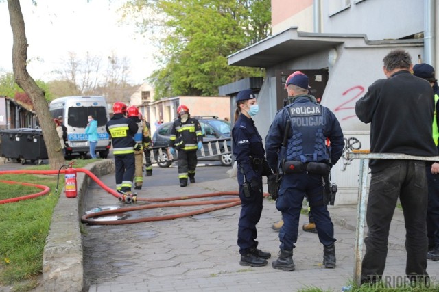 Pożar w bloku przy ul. Nysy Łużyckiej w Opolu