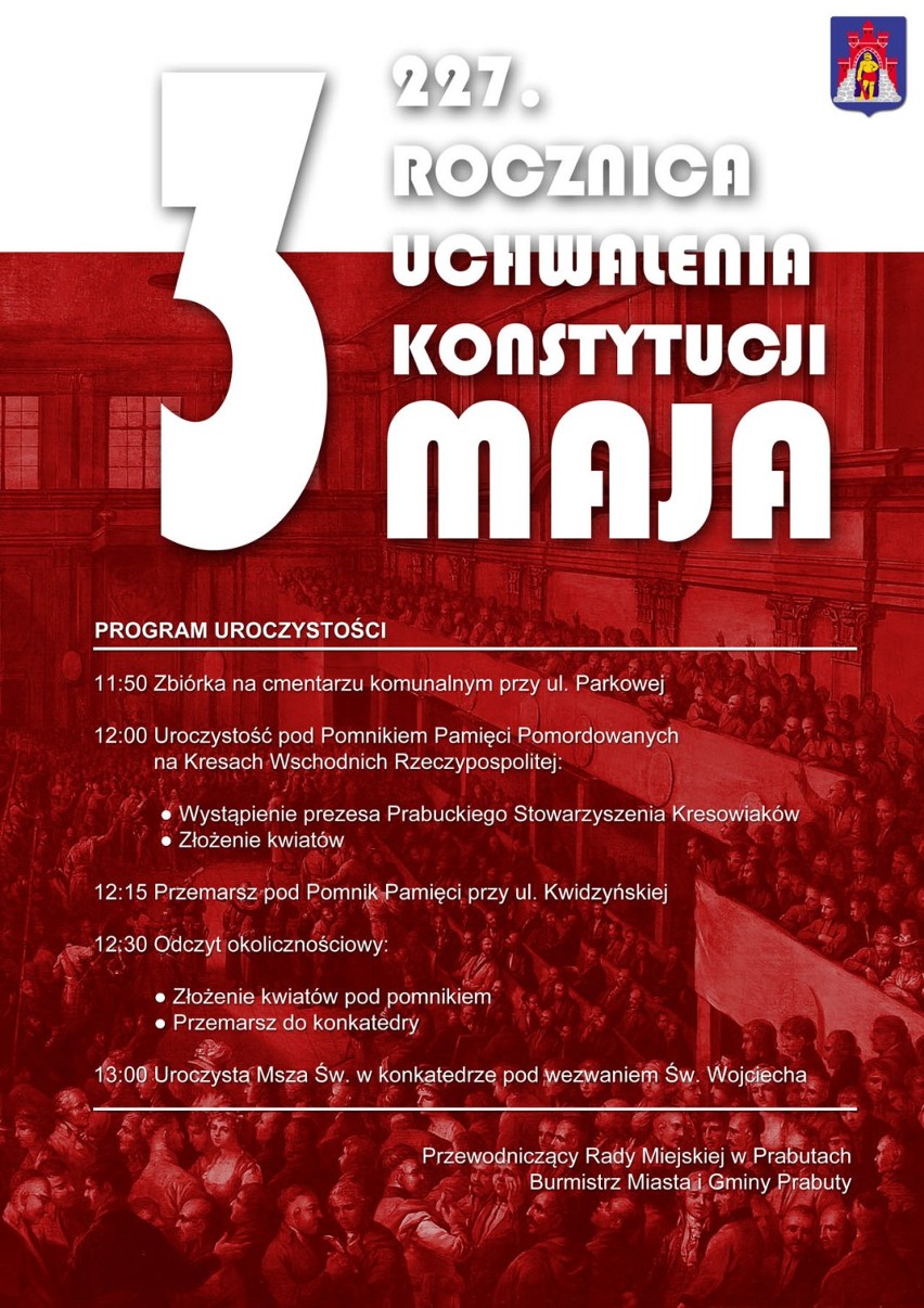 Święto Konstytucji 3 Maja. Sprawdź program uroczystości w powiecie kwidzyńskim