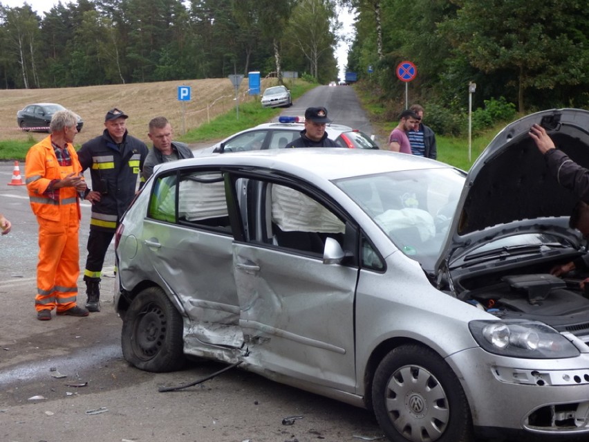 Wypadek na drodze krajowej koło Krojant