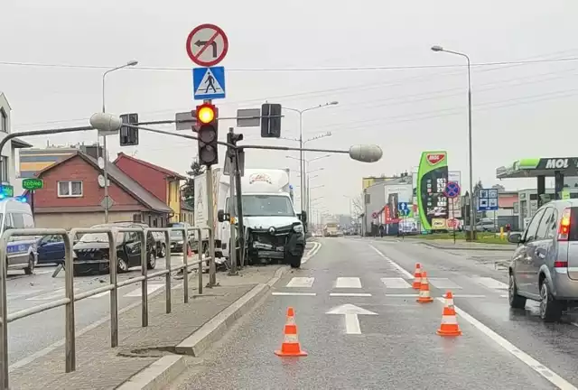 Wypadek na ulicy 1905-roku w Radomiu.